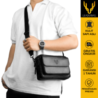 Tas Selempang Pria Kulit Sapi Asli Multifungsi Melvin