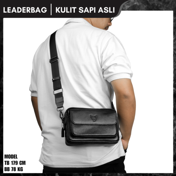 Tas Selempang Pria Kulit Sapi Asli Multifungsi Melvin