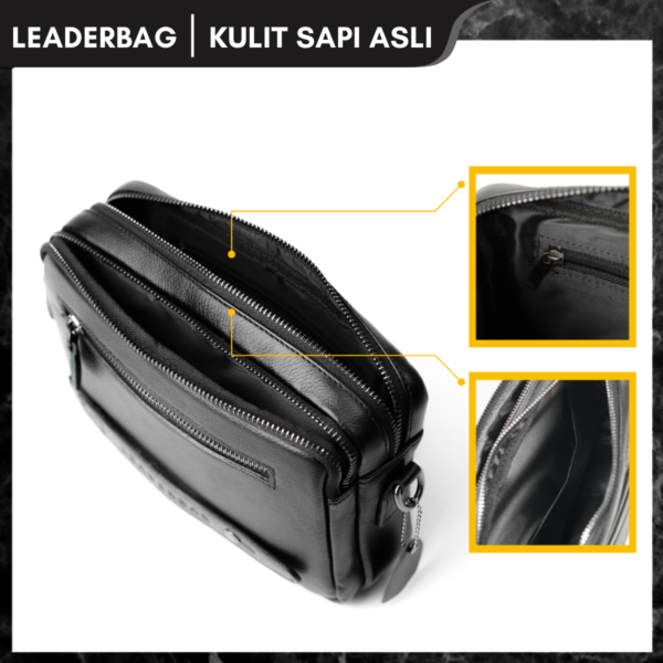 Tas Selempang Pria Kulit Sapi Asli Multifungsi Melvin