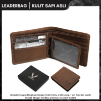 4 Dompet Lipat Pendek Pria Kulit Sapi Asli YORU