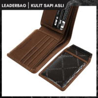 5 Dompet Lipat Pendek Pria Kulit Sapi Asli YORU