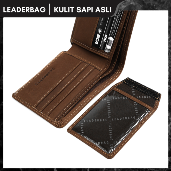 5 Dompet Lipat Pendek Pria Kulit Sapi Asli YORU