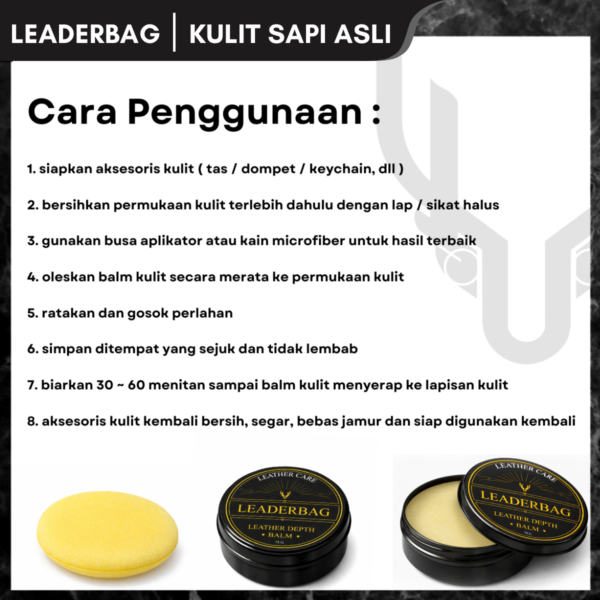 Leather Depth Balm Semir Biopolish Cream 75 gram