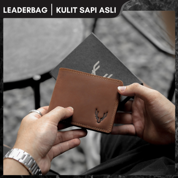 6 Dompet Lipat Pendek Pria Kulit Sapi Asli YORU