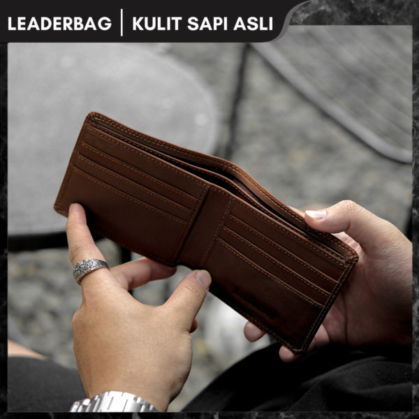 7 Dompet Lipat Pendek Pria Kulit Sapi Asli YORU